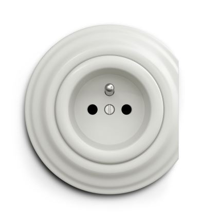 Reblig - Cadru retro ceramic alb de capăt