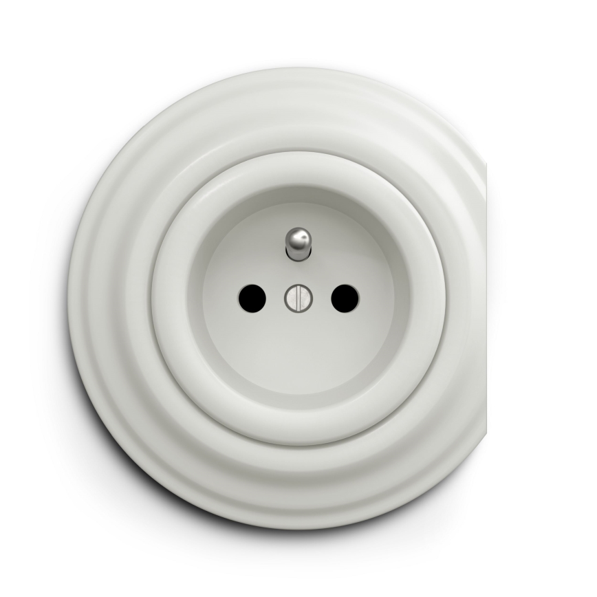 Reblig - Cadru retro ceramic alb de capăt