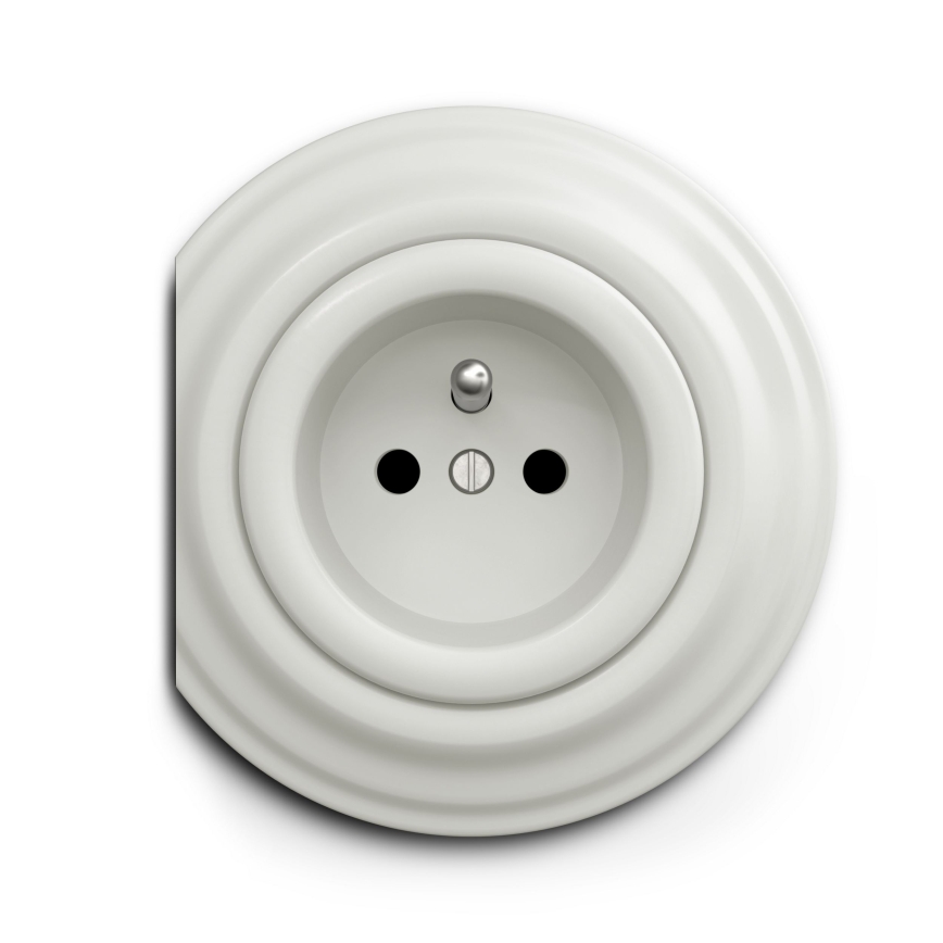Reblig - Cadru retro ceramic alb de capăt