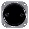 Reblig - Capac retro din porțelan pentru instalații electrice, negru