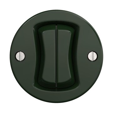 Reblig - Comutator retro fără ramă, în serie, nr. 5, verde