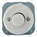 Reblig - Dimmer retro din porțelan, fără ramă, 250V/10A, alb