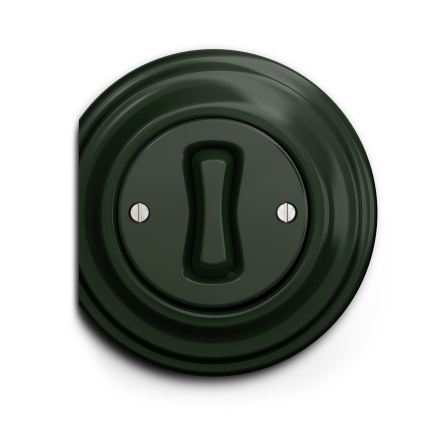 Reblig - Întrerupător încrucișat retro fără ramă, verde, nr. 7