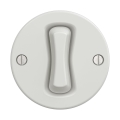 Reblig - Întrerupător retro pentru scări fără ramă, alb ceramic, nr. 6