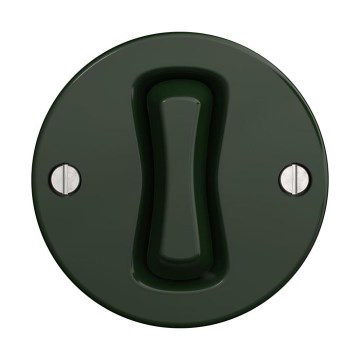 Reblig - Întrerupător retro unipolar fără ramă, nr. 1, verde