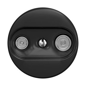 Reblig - Priză coaxială TV+R retro (finală) fără ramă, neagră