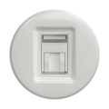 Reblig - Priză de date retro, ceramică, fără ramă, albă