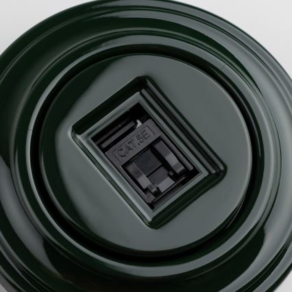 Reblig - Priză de date retro cu ramă verde