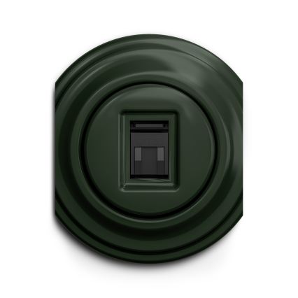 Reblig - Priză de date retro, fără ramă, verde
