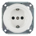 Reblig - Priză de perete retro din porțelan fără ramă SCHUKO 250V/16A albă