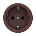 Reblig - Priză de perete retro SCHUKO 230V/16A, fără ramă, maro