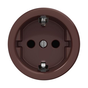 Reblig - Priză de perete retro SCHUKO 230V/16A, fără ramă, maro