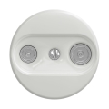 Reblig - Priză de perete TV+R retro (terminală), fără ramă, ceramică, albă