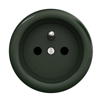 Reblig - Priză retro de perete pentru uz casnic, fără ramă, 230 V, verde