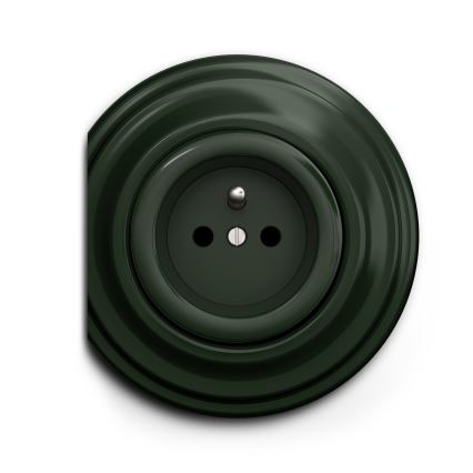 Reblig - Priză retro de perete pentru uz casnic, fără ramă, 230 V, verde
