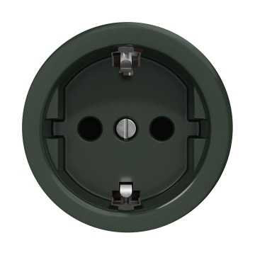 Reblig - Priză retro de perete SCHUKO 230V/16A, fără ramă, verde