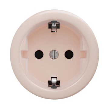 Reblig - Priză retro de perete SCHUKO 230V/16A pentru uz casnic, fără ramă, roz vintage