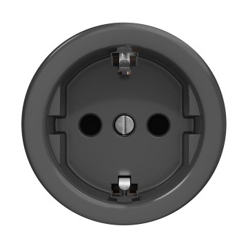 Reblig - Priză retro SCHUKO 230 V/16 A, fără ramă, antracit