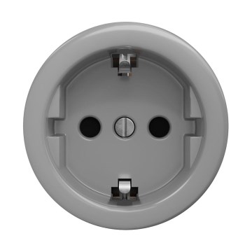 Reblig - Priză retro SCHUKO 230V/16A, fără ramă, gri