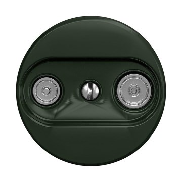Reblig - Priză retro TV+R (terminală), fără ramă, verde