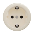 Reblig - Priză SCHUKO retro pentru locuință, fără ramă, 230V/16A, bej