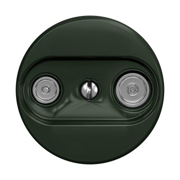 Reblig - Priză terminală retro TV+R (cu trecere), fără ramă, verde