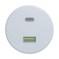 Reblig - Priză USB retro A+C fără ramă, albastră