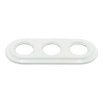 Reblig - Ramă retro din porțelan pentru 3 module, albă