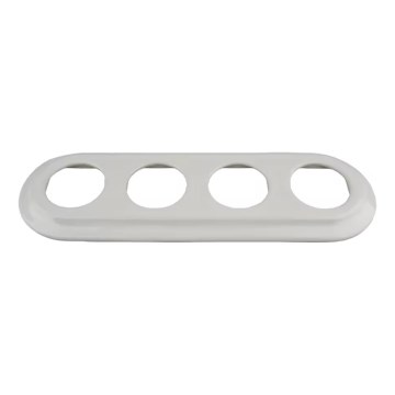 Reblig - Ramă retro din porțelan pentru 4 module, albă