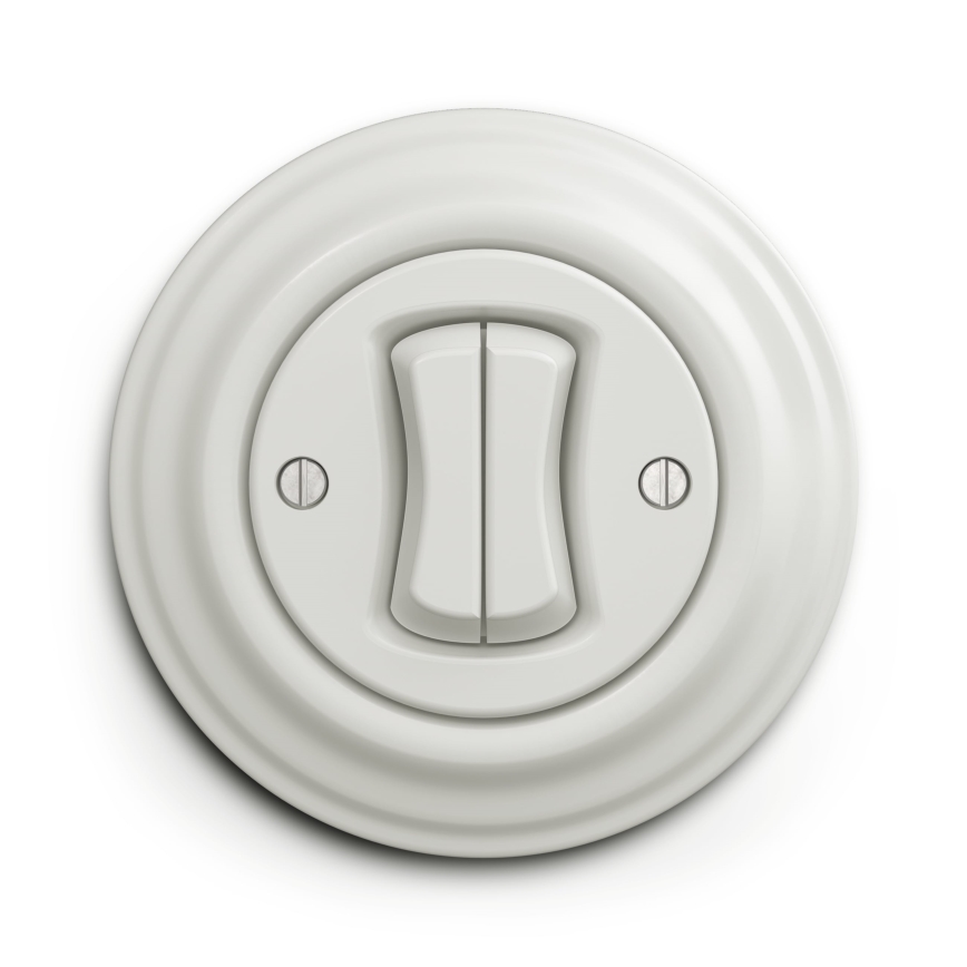 Reblig - Ramă retro simplă din ceramică, albă