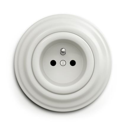 Reblig - Ramă retro simplă din ceramică, albă