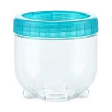 Recipient pentru alimente INTERLOCK, 0,5 l, turcoaz/transparent