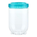 Recipient pentru alimente INTERLOCK 0,7 l, turcoaz/transparent