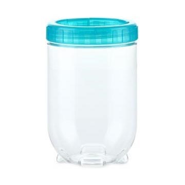 Recipient pentru alimente INTERLOCK 0,7 l, turcoaz/transparent