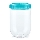 Recipient pentru alimente INTERLOCK 0,7 l, turcoaz/transparent