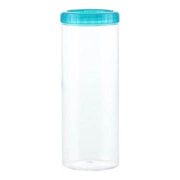 Recipient pentru alimente INTERLOCK, 1,6 l, turcoaz/transparent