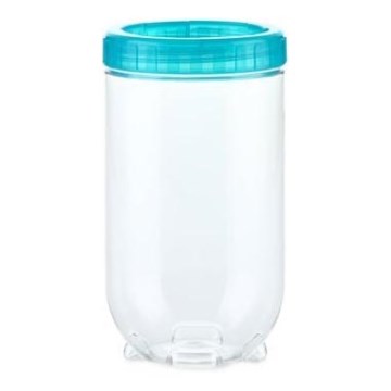 Recipient pentru alimente INTERLOCK, 1 l, turcoaz/transparent