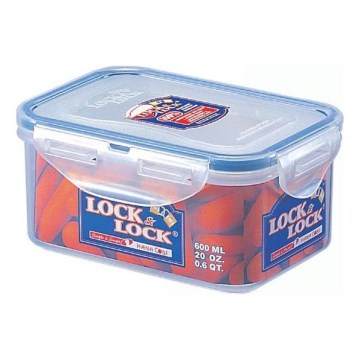 Recipient pentru alimente LOCK 0,6 l, albastru/transparent