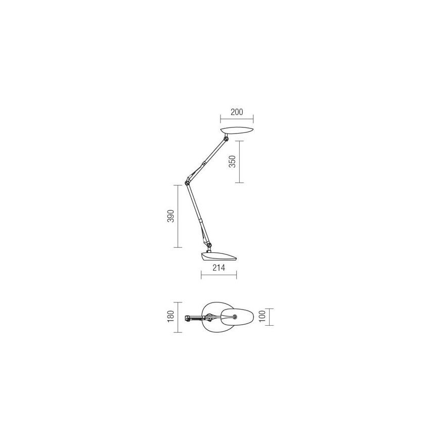 Redo 01-1036 - Lampă LED de birou KEPLER, 6,5 W, 230 V, albă