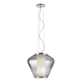 Redo 01-1139 - Pendul pe cablu FUSION 1xE27/42W/230V, Ø 30 cm, crom lucios/fumuriu