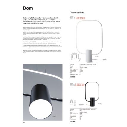 Redo 01-1227 - Lampă de birou LED dimmabilă DOM LED/21W/230V neagră