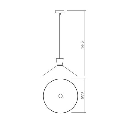 Redo 01-1462 - Lustră pe cablu KIMONO 1xE27/42W/230V negru