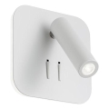 Redo 01-1491 - Aplică de perete QUDA LED/6W/230V + LED/3W CRI 90 albă