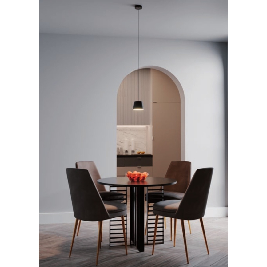 Redo 01-1496 - Lustră LED pe cablu LOLLI LED/6W/230V, Ø 14 cm, negru