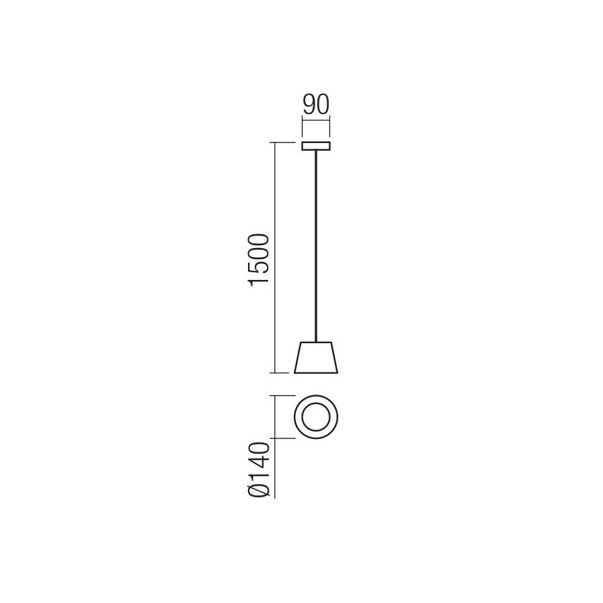 Redo 01-1496 - Lustră LED pe cablu LOLLI LED/6W/230V, Ø 14 cm, negru