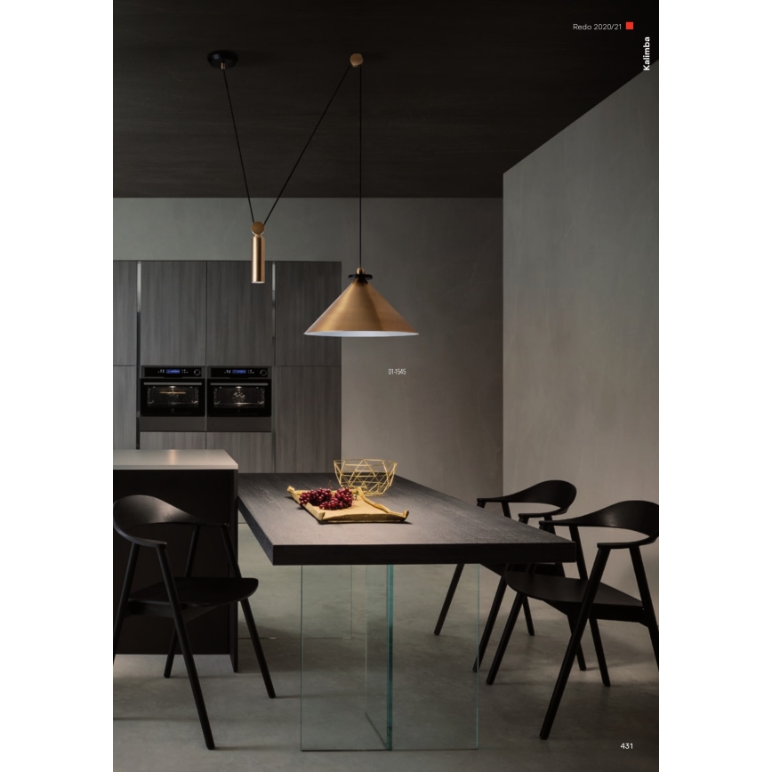 Redo 01-1545 - Lustră pe cablu KALIMBA 1xE27/42W/230V bronz