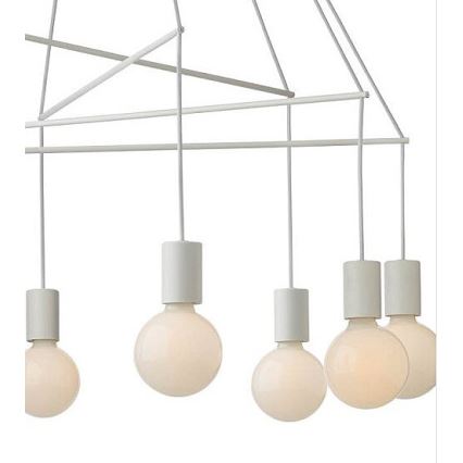 Redo 01-1564 - Lustra suspendată pe cablu MIKADO 8xE27/42W/230V Ø 82 cm alb
