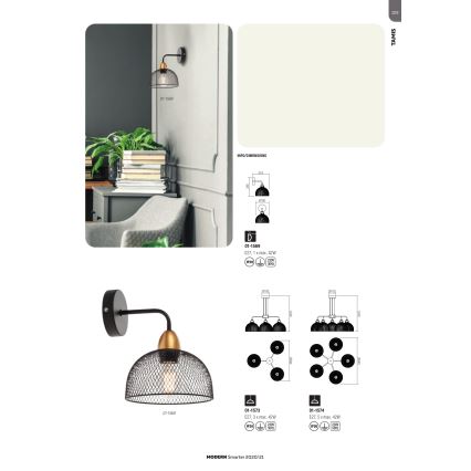 Redo 01-1573 - Lustru suspendat pe cablu TAMIS, 3xE27/42W/230V, Ø 59 cm, negru