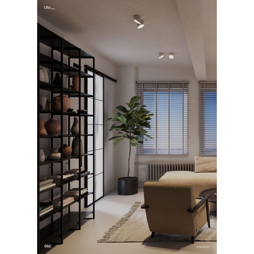 Redo 01-1629 - Spot LED UTO, 18 W, 230 V, Ø 14 cm, alb