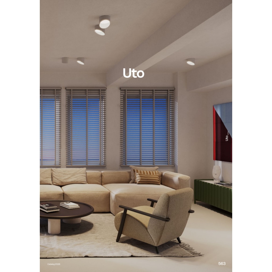Redo 01-1629 - Spot LED UTO, 18 W, 230 V, Ø 14 cm, alb